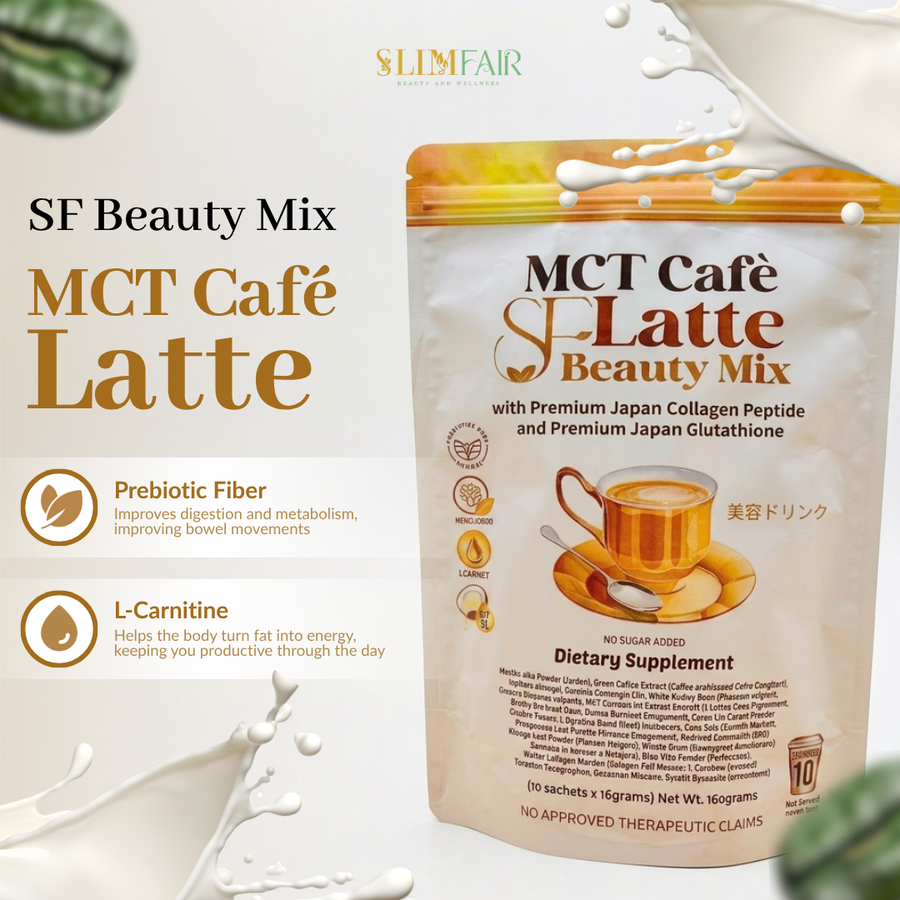 NEW SLIMFAIR CAFE LATTE BEAUTY MIX (10 SACHETS)
