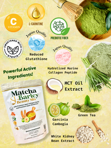 7 Packs Matcha Barley Bundle + Free Glutakojic Soap